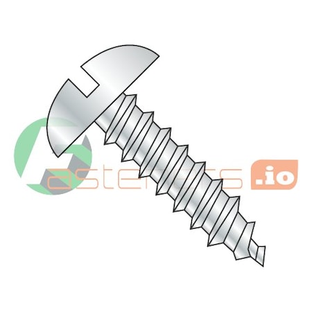 Newport Fasteners Sheet Metal Screw, #8 x 3/4 in, Zinc Plated Steel Round Head Slotted Drive, 3000 PK 644977